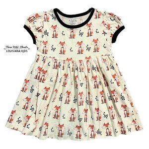 ATUN 3-4Y Fox Print Dress